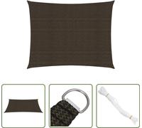The Living Store Auvent 160 g/m² Marron 6x7 m HDPE