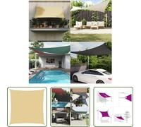 The Living Store Auvent couleur sable 3x3 m 100% polyester Oxford