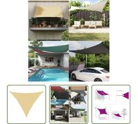 The Living Store Auvent couleur sable 5x5x6 m 100% polyester Oxford