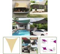 The Living Store Auvent couleur sable 5x6x6 m 100% polyester Oxford