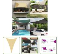 The Living Store Auvent couleur sable 5x7x7 m 100% polyester Oxford