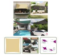 The Living Store Auvent couleur sable 7x7 m 100% polyester Oxford