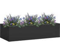 The Living Store Bac à fleurs de bureau Anthracite 90x40x23 cm Acier
