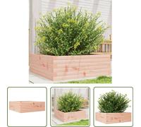 The Living Store Bac à plantes 70x70x23 cm bois massif douglas