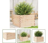 The Living Store Bac à plantes 70x70x45,5 cm pin massif