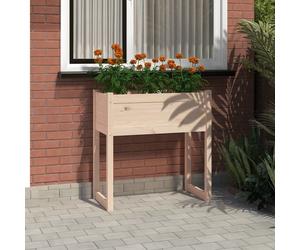 The Living Store Bac à plantes 78x40x81 cm pin massif