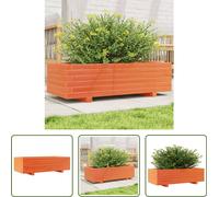 The Living Store Bac à plantes brun cireux 90x40x26,5 cm Pin massif
