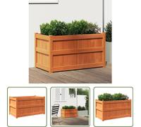 The Living Store Bac à plantes brun cireux 90x50x50 cm pin massif