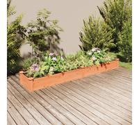The Living Store Bac surélevé avec insert Marron 240x45x25 cm Sapin massif