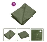 The Living Store Bâche 260 g/m² 8x12 m Vert HDPE