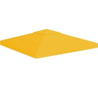 The Living Store Bâche de toit de pavillon avec conduit de cheminée 310 g/m² 3x3 m Jaune