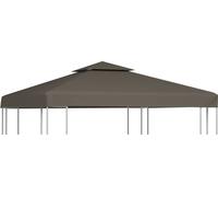 The Living Store Bâche de toit de pavillon avec conduit de cheminée 310 g/m² 3x3 m Taupe