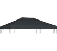 The Living Store Bâche de toit de pavillon avec conduit de cheminée 310 g/m² 4x3 m Anthracite