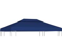 The Living Store Bâche de toit de pavillon avec conduit de cheminée 310 g/m² 4x3 m Bleu