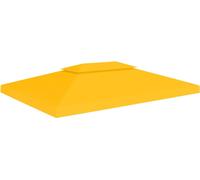 The Living Store Bâche de toit de pavillon avec conduit de cheminée 310 g/m² 4x3 m Jaune