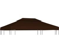 The Living Store Bâche de toit de pavillon avec conduit de cheminée 310 g/m² 4x3 m Marron