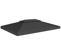 The Living Store Bâche de toit de pavillon avec conduit de cheminée 310 g/m² 4x3 m Noir