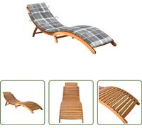 The Living Store Bain de soleil avec support Acacia massif