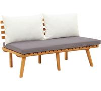 The Living Store Banc de jardin avec coussins 115 cm bois massif acacia