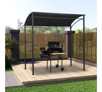 The Living Store BBQ-Pavillon 215x150x220 cm Anthrazit Stahl