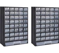 The Living Store Boîte d'assortiment avec 41 compartiments 2 pcs. Plastique