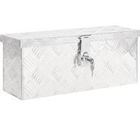 The Living Store Boîte de rangement Argent 50x15x20,5 cm Aluminium