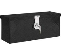 The Living Store Boîte de rangement noire 50x15x20,5 cm Aluminium