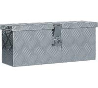 The Living Store Boîte en aluminium 48,5 x 14 x 20 cm Argent