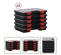 The Living Store Boîtes d'assortiment 10 pcs. 34.5x25x5 cm Polypropylène