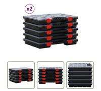 The Living Store Boîtes d'assortiment 10 pcs. 40x30x5 cm Polypropylène