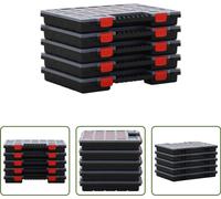 The Living Store Boîtes d'assortiment 5 pcs. 40x30x5 cm Polypropylène