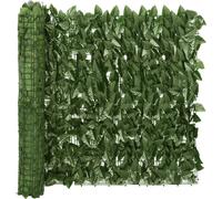 The Living Store Brise-Vue Balcon avec Feuilles Vert Foncé 500x75 cm
