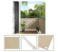 The Living Store Brise-vue pour balcon Beige 90 x 800 cm 100 % polyester Oxford