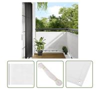The Living Store Brise-vue pour balcon Blanc 90 x 800 cm 100 % polyester Oxford