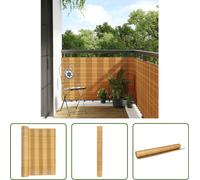 The Living Store Brise-vue pour balcon Marron clair 600 x 100 cm Polyrotin