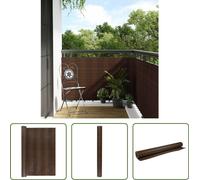 The Living Store Brise-vue pour balcon Marron et noir 1000 x 80 cm Polyrotin