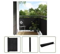 The Living Store Brise-vue pour balcon Noir 1000 x 100 cm Polyrotin