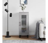 The Living Store Buffet gris Sonoma 34,5x34x90 cm Matériau dérivé du bois