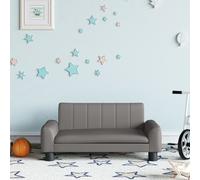 The Living Store canapé enfant gris 70x45x30 cm simili cuir