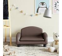 The Living Store canapé enfant marron 50x40x30 cm simili cuir