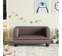 The Living Store canapé enfant marron 60x40x30 cm simili cuir