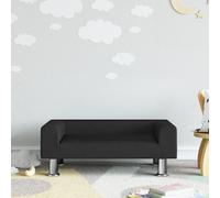 The Living Store Canapé pour enfants Noir 70x45x26,5 cm Velours