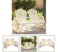The Living Store Chaise de jardin Adirondack 2 places en bois massif de sapin