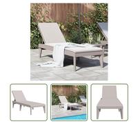 The Living Store Chaise longue Cappuccino-Brun 186x60x29 cm PP