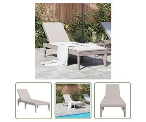 The Living Store Chaise longue Cappuccino-Brun 186x60x29 cm PP