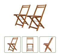 The Living Store Chaises bistro d'extérieur 2 pcs. Bois massif d'acacia