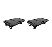 The Living Store Chariots de transport, lot de 2, noir, polypropylène, 300 kg