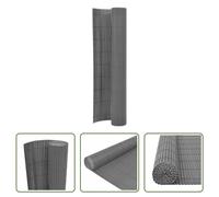 The Living Store Clôture de jardin double face 110x400 cm Gris