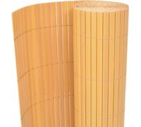 The Living Store Clôture de jardin double face PVC 90×500 cm Jaune