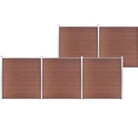 The Living Store clôture de jardin WPC 872x186 cm Marron
